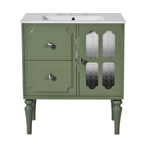 The Willow 30" Vintage Bathroom Vanity & Ceramic Sink