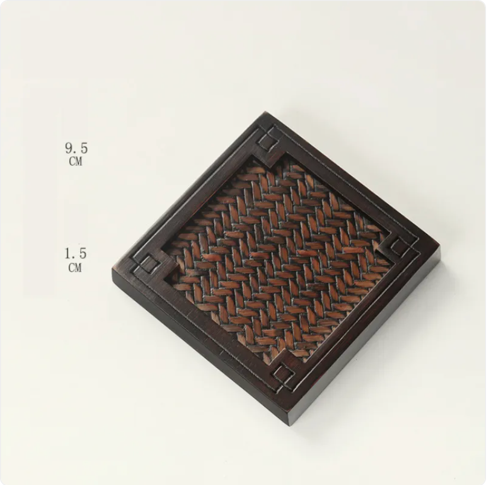 Bamboo Tea Coasters Set - Premium Natural Drink Coasters for Mindful Living
