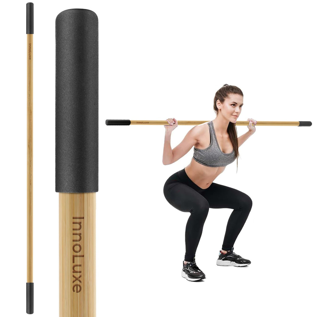 Natural Bamboo Yoga Stretch Stick - Premium Mobility & Posture Tool