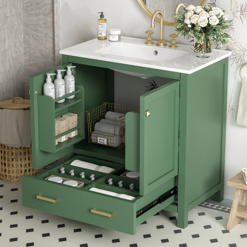 The Serene 30" Soft-Close Bathroom Vanity & Embedded Sink