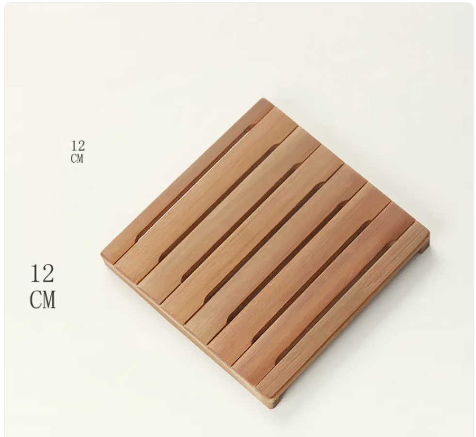Bamboo Tea Coasters Set - Premium Natural Drink Coasters for Mindful Living