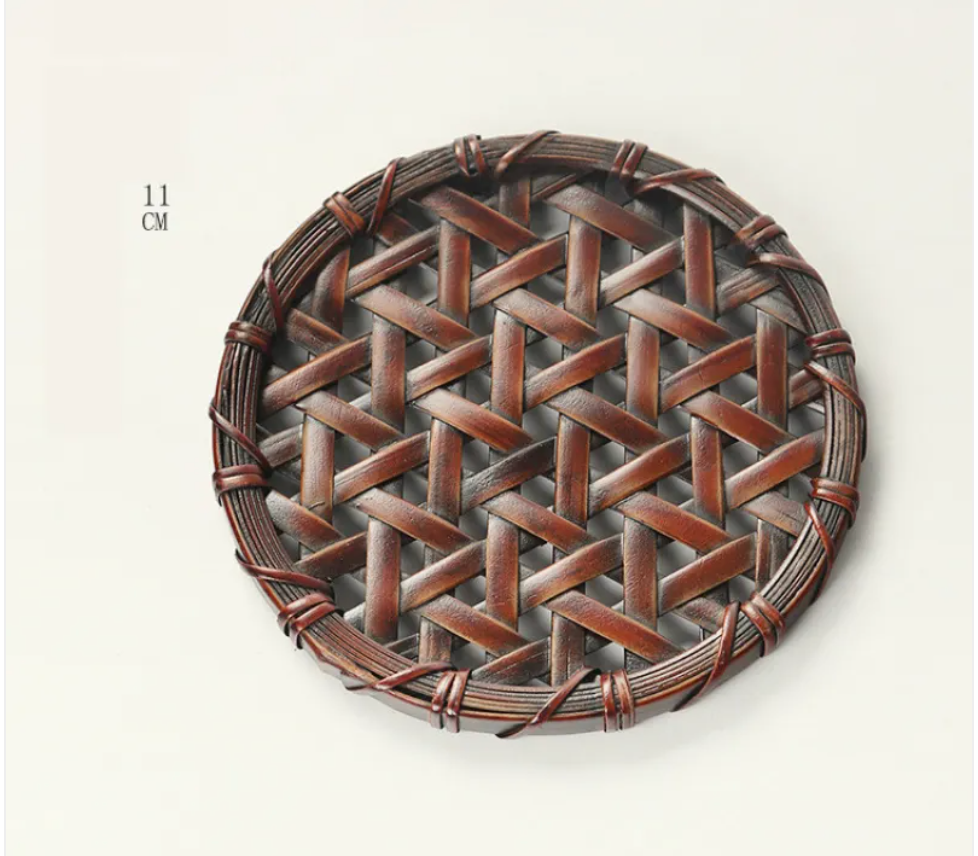 Bamboo Tea Coasters Set - Premium Natural Drink Coasters for Mindful Living