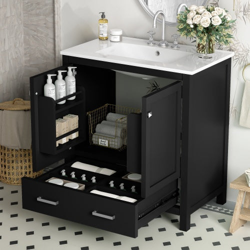 The Serene 30" Soft-Close Bathroom Vanity & Embedded Sink