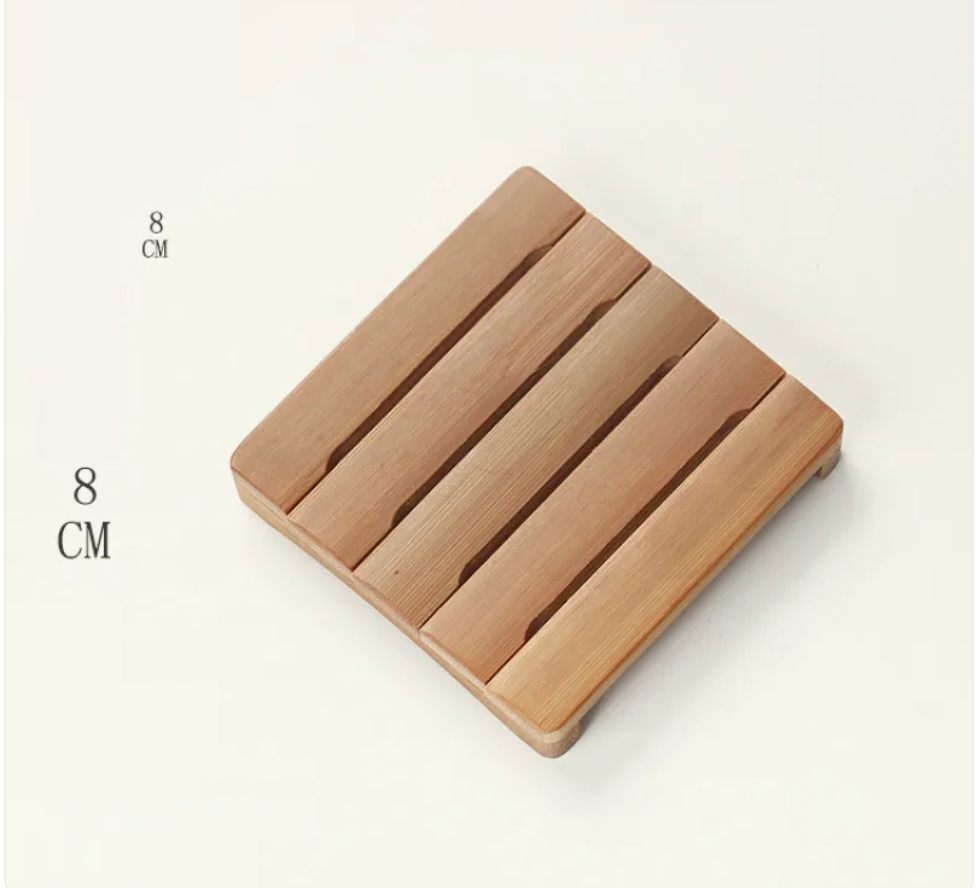 Bamboo Tea Coasters Set - Premium Natural Drink Coasters for Mindful Living