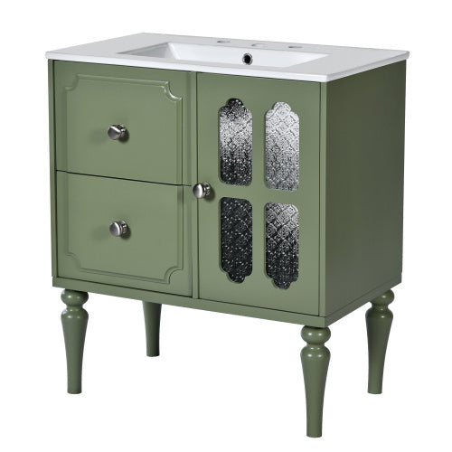 The Willow 30" Vintage Bathroom Vanity & Ceramic Sink