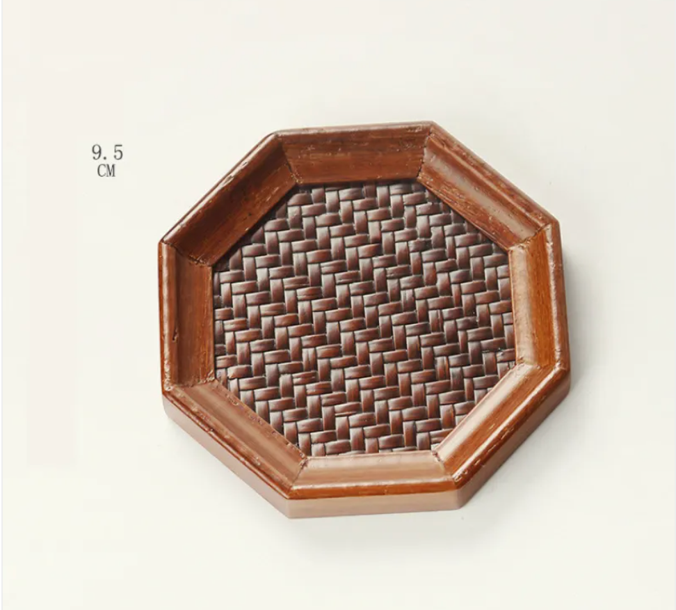 Bamboo Tea Coasters Set - Premium Natural Drink Coasters for Mindful Living