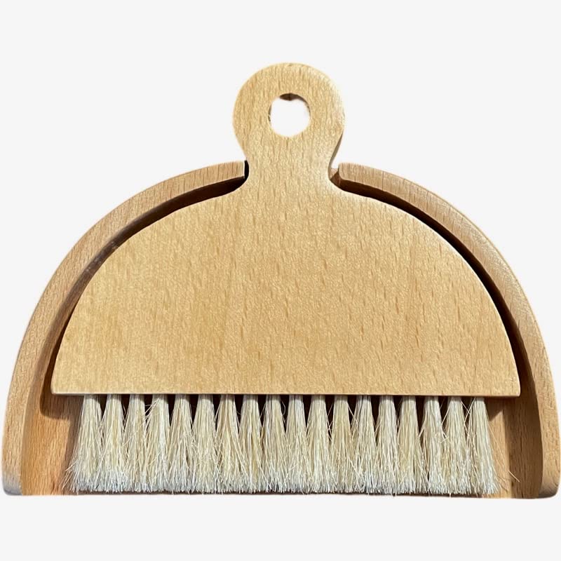 Eco-Friendly Bamboo Brush & Dustpan Set - Premium Desk & Kitchen Cleaning Tool