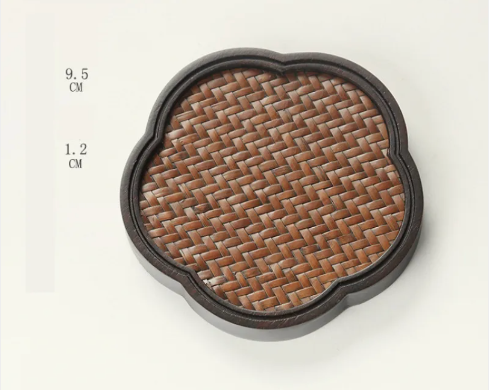 Bamboo Tea Coasters Set - Premium Natural Drink Coasters for Mindful Living