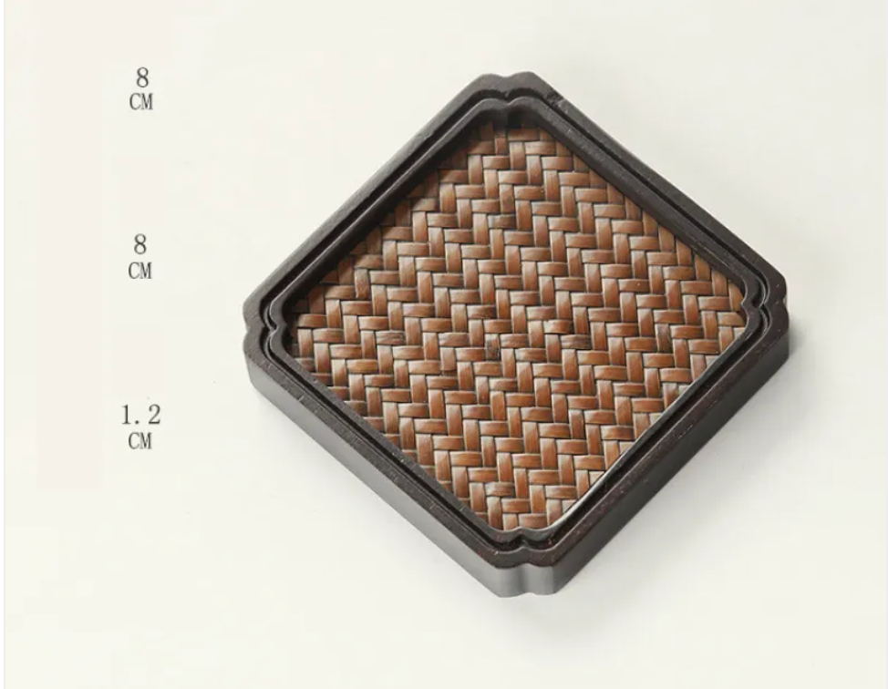 Bamboo Tea Coasters Set - Premium Natural Drink Coasters for Mindful Living