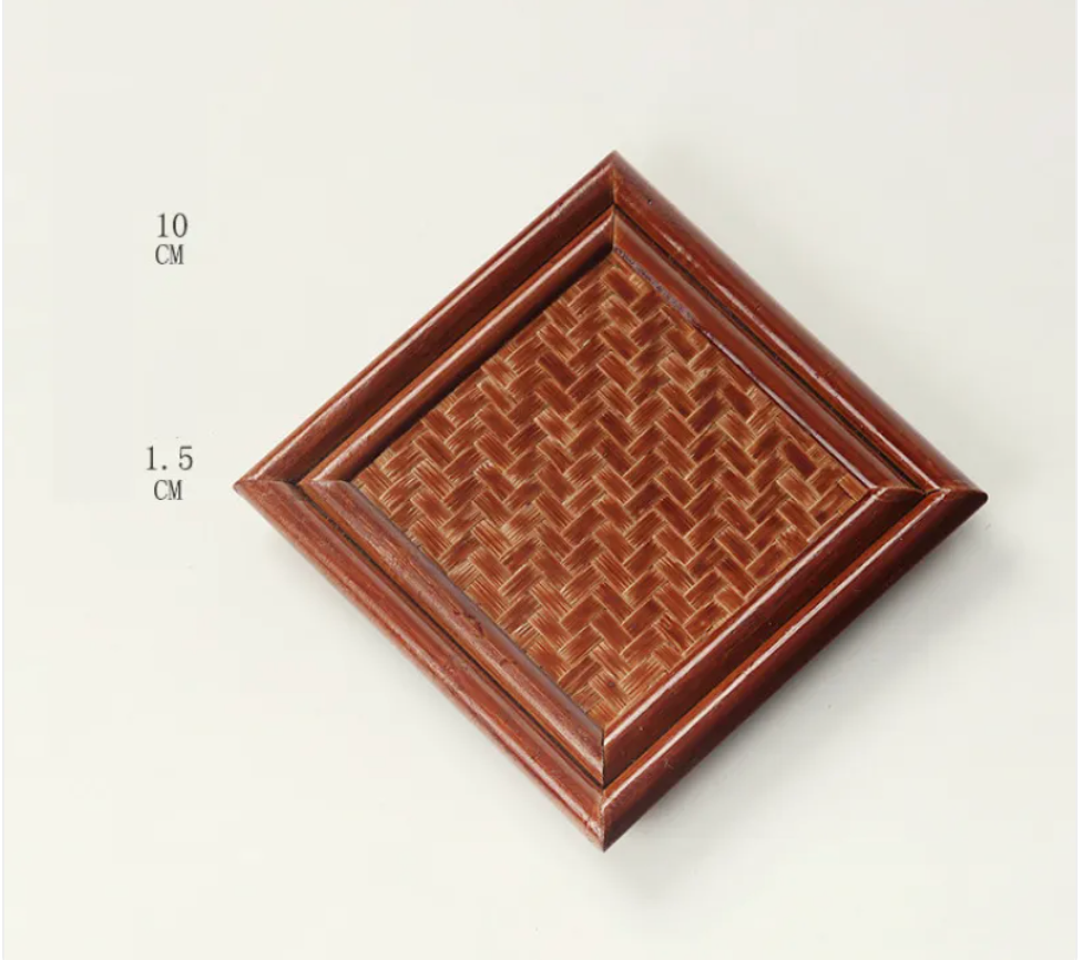 Bamboo Tea Coasters Set - Premium Natural Drink Coasters for Mindful Living