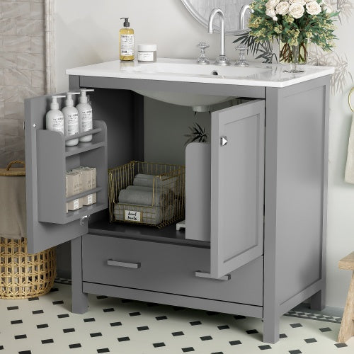 The Serene 30" Soft-Close Bathroom Vanity & Embedded Sink