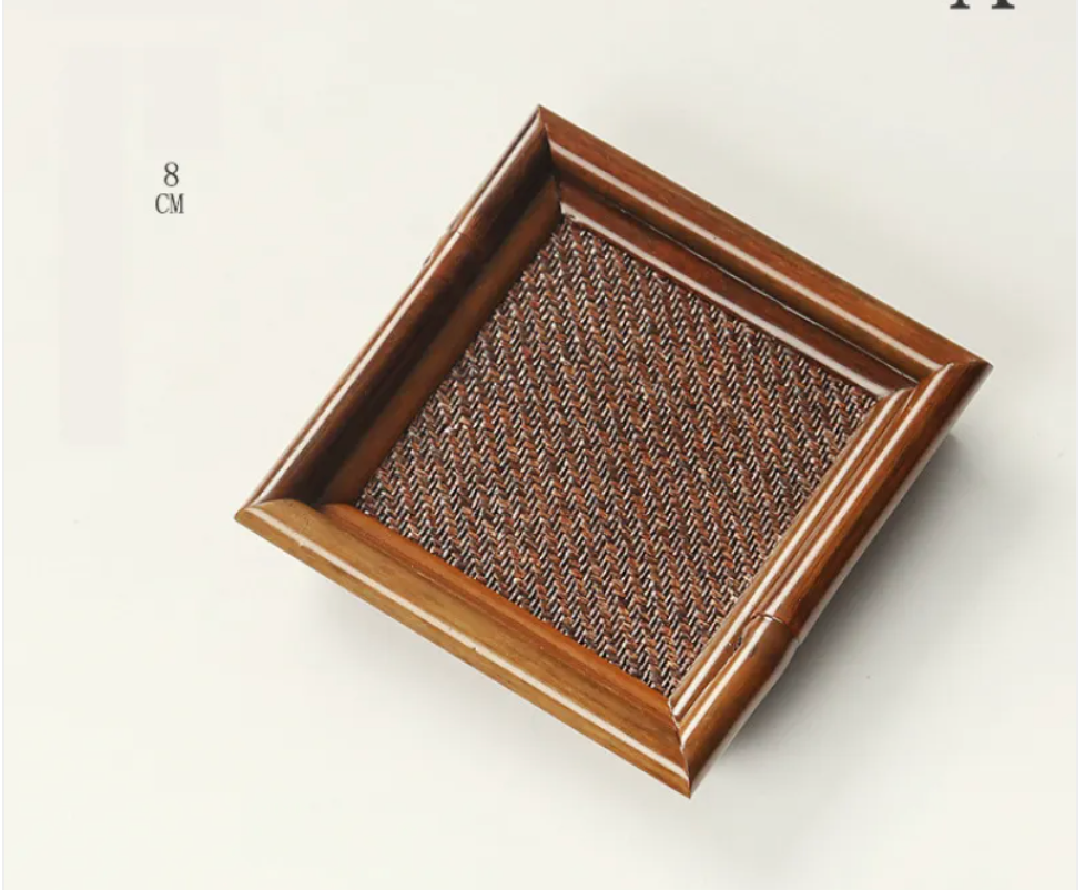 Bamboo Tea Coasters Set - Premium Natural Drink Coasters for Mindful Living